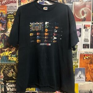 Fruit of the Loom Black Guitar Graphic Tee